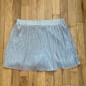 Express Elegant Silver Pleated Skort XS
